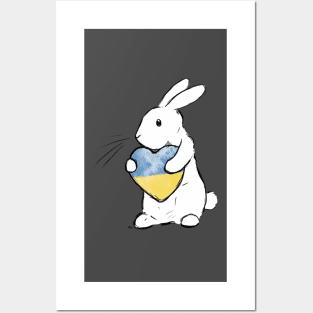 Ukraine bunny Posters and Art